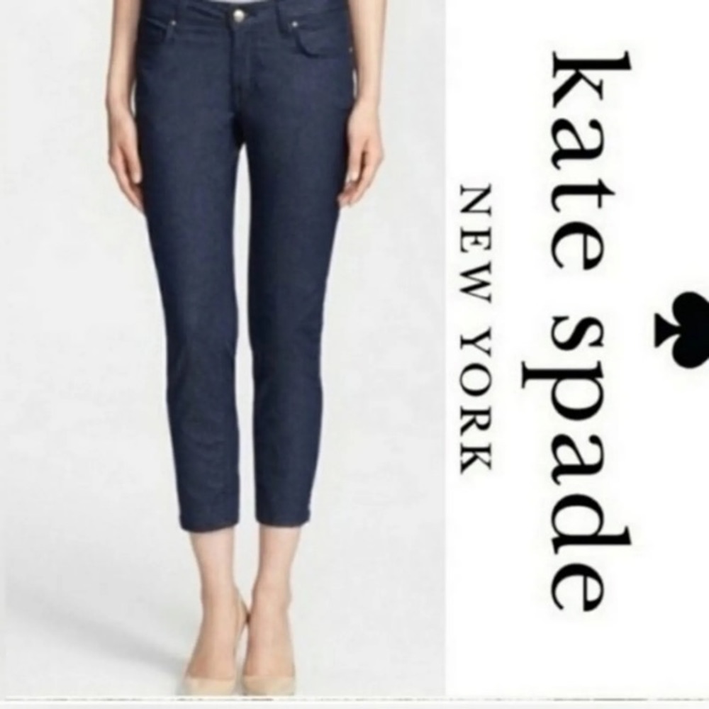 Kate Spade Broome Street Dark Denim Skinny Ankle Jeans. Size 28